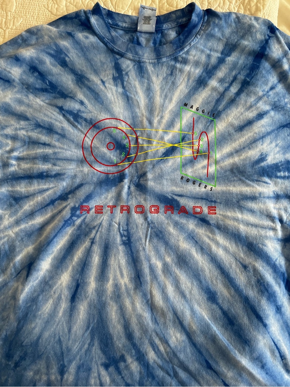 Maggie Rogers Blue Tie-Dye 2019 “Retrograde” Graphic Tee
